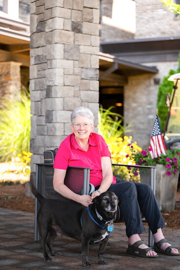 Sue Souerwine says Flint is friendly and cute 