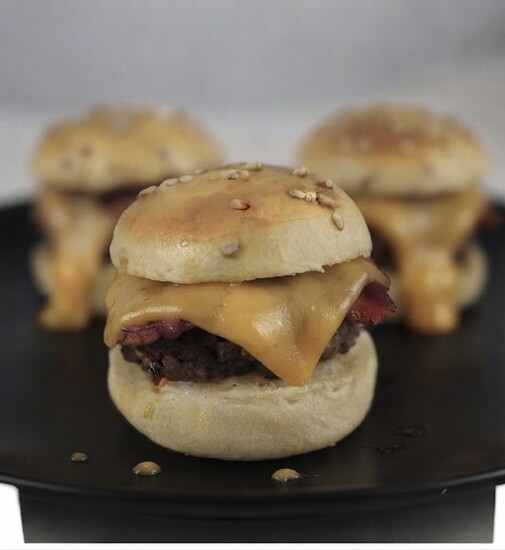 Sliders are a popular choice on the Small Bites LV menu.