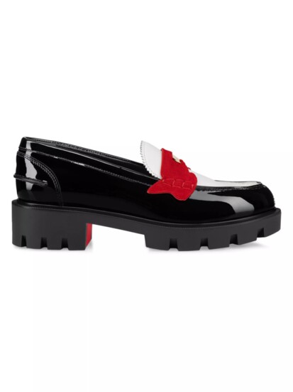 Christian Louboutin   Penny Lug Calf Leather Loafers 