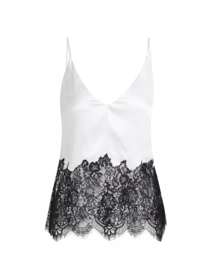 L'AGENCE  Bryna Lace Silk Cami