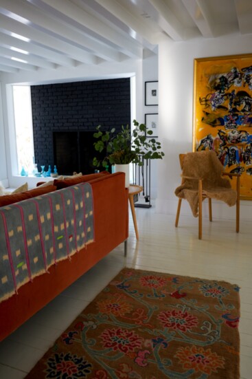 Cristina Villegas' living room.
