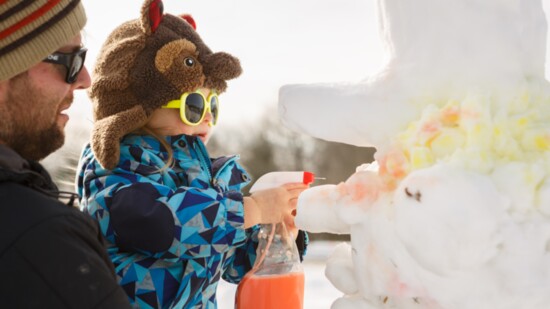 Snow painting (Photo: Whitney J. Fox Photography)