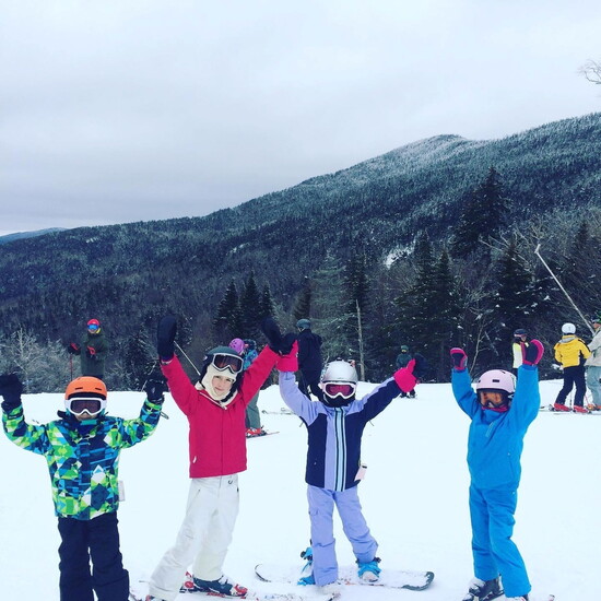 Kids learn to ski at Smugglers Notch, VT