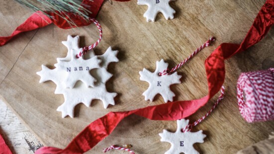 Snowflake Salt Dough Ornaments