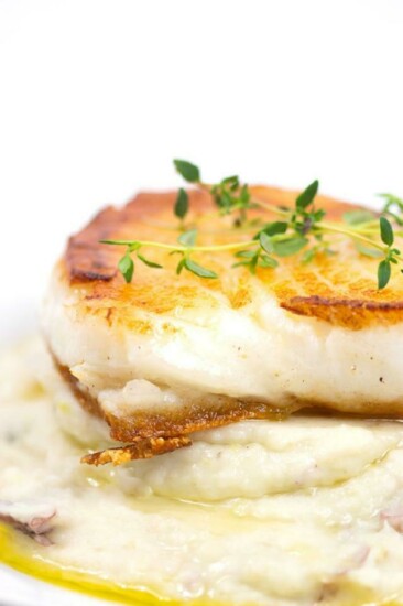 salt-crusted Chilean sea bass