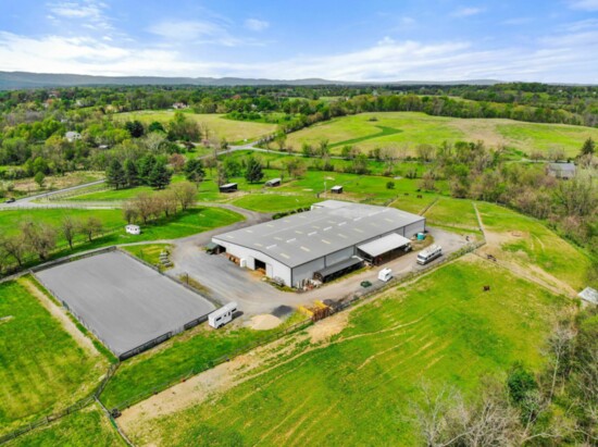 Aerial shot of Lucia Farm on Berlin Turnpike