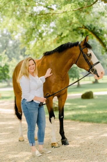 Debbie Meighan with her horse "Kevin"