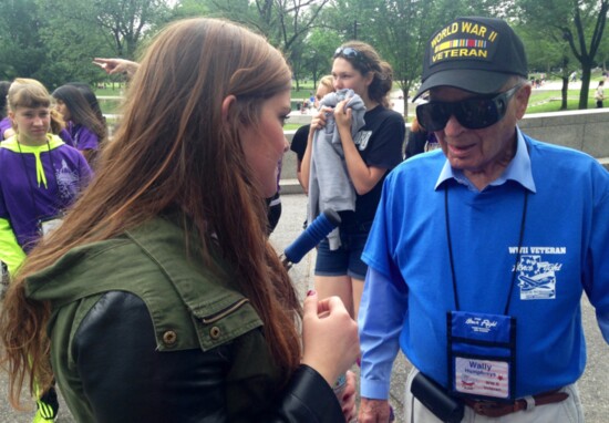 Wally speaking to young citizens in Washington, D.C.