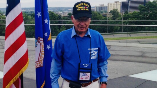 Wally being honored for his valor