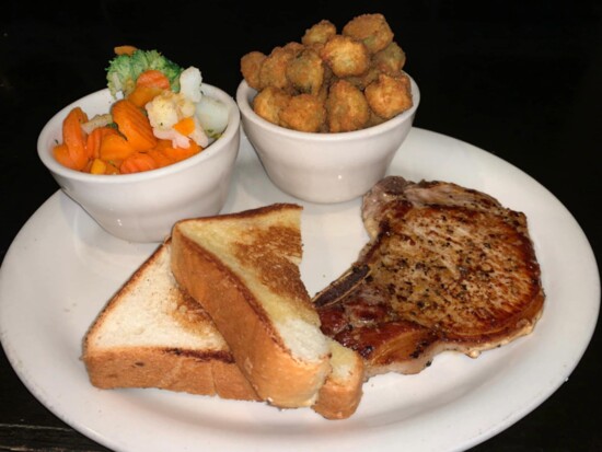 Daily Specials - Whistle Stop Café - pictured is Tuesday Pork Chops