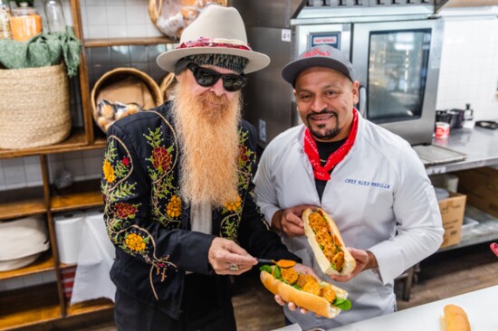 Billy F Gibbons and Antone's Famous Po' Boy's executive chef Alex Padilla