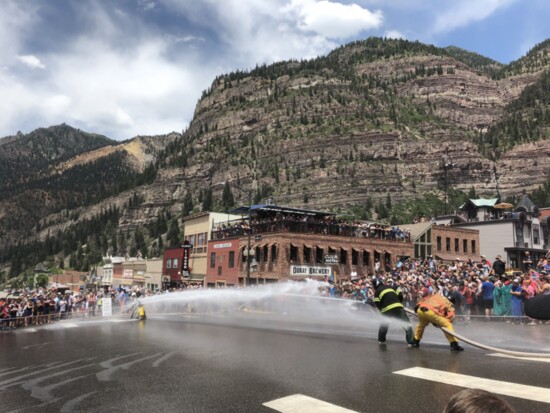 Volunteer Fire Department Water Fights on the 4th of July