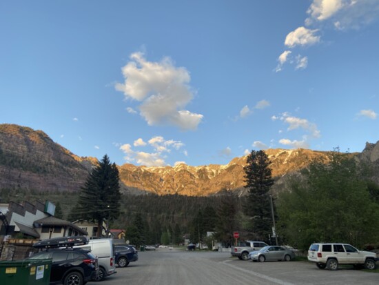 Alpenglow in Ouray, Colorado 