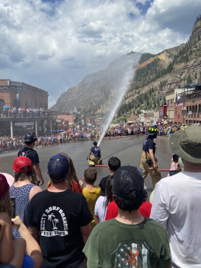 Volunteer Fire Department Water Fights on the 4th of July