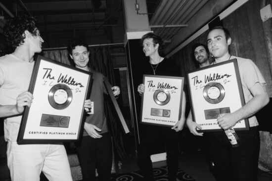 The Walters with their platinum records. (Photo: Ashley Osborn)