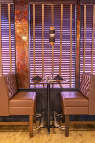 Each table offers a cozy and welcoming space.
