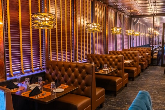 Sophisticated elegance permeates throughout the restaurant.