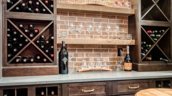 An elegant yet manly wine cellar