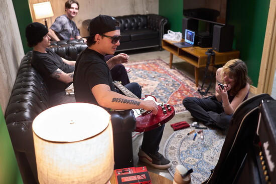 Votary prepares for a live performance on April 19, By Willis Bretz