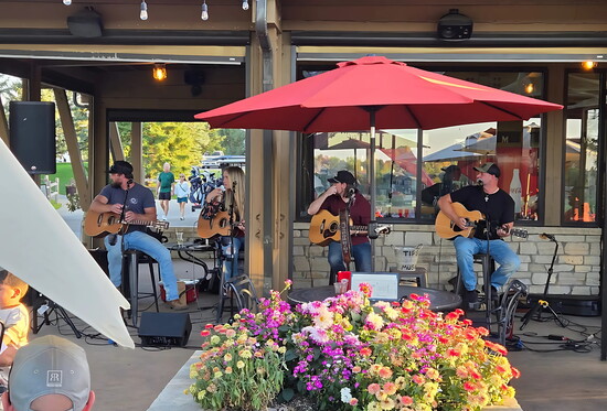 Summer music nights are complemented by the beautiful patio and outdoor scenery at Highland Meadows Grill.