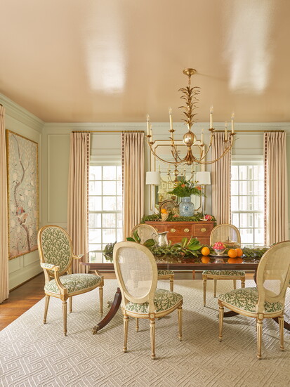 Dining room design collaboration with Anne Pearson Design. Styled by Crystal Moore. 