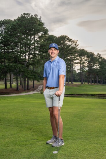 Tucker Hughes wearing Terri Pines attire 