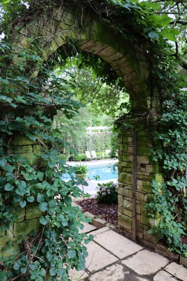 A historic downtown home reveals a hidden pool.