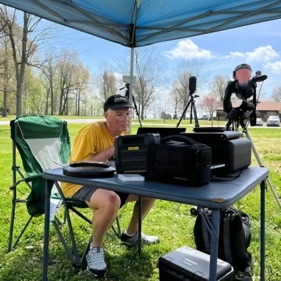 Hendersonville Lifestyle editor Rick Murray prepares to image the 2024 total solar eclipse.
