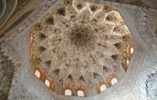 The Moorish Sala de los Abencerrajes in Granada’s Alhambra. Pythagoras’ theorem inspired the intricate design. 