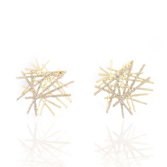 ORIGAMI MEDIUM STUDS - SOFT GOLD $37