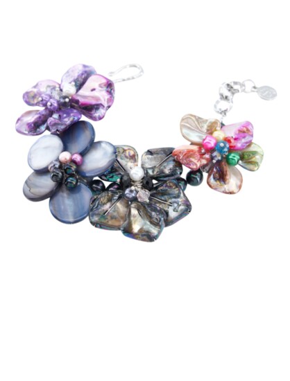 WISTERIA SEMI-PRECIOUS BRACELET – ABALONE $97