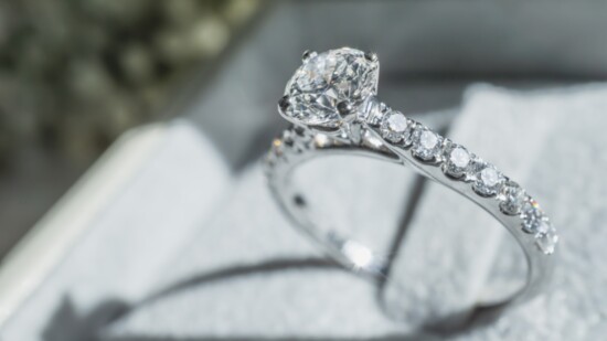 Pop the Question with a Reflections in Gold Diamond Ring.