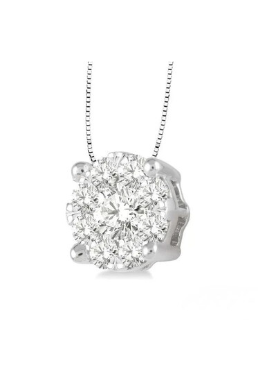 Classic Diamond Solitaire Necklace