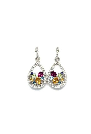 Bold Gemstone Drop Earrings