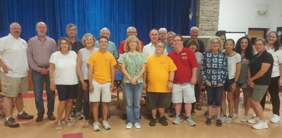 A group of coaches and volunteers from the Glastonbury chapter of the Connecticut Special Olympics. 