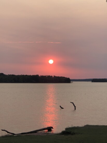 Red dawn at Lake Thunderbird