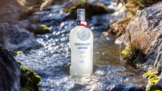 The award-winning Goodnight Loving Vodka in the artesian spring.