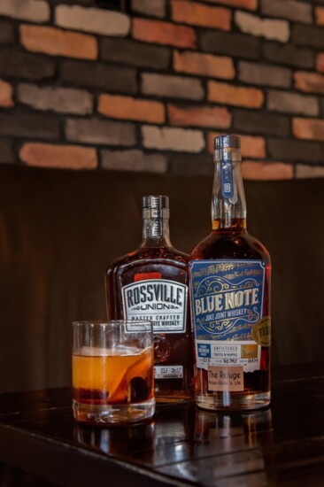 Refuge's single-barrel Rossville Union rye and Blue Note Juke Joint bourbon