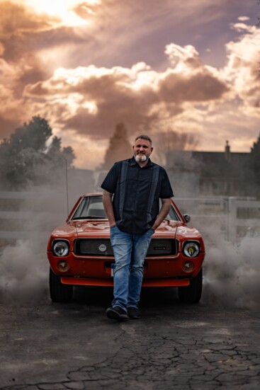 Aaron Davis Sporting His 1969 American Motors AMX in Big Bad Orange