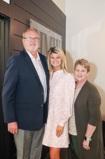 Jacy Hawkins and her father Ron Foust and mother, Melissa Roper