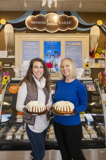 Sarah Smith, the manager of Nothing Bundt Cakes, and Traci Halky
