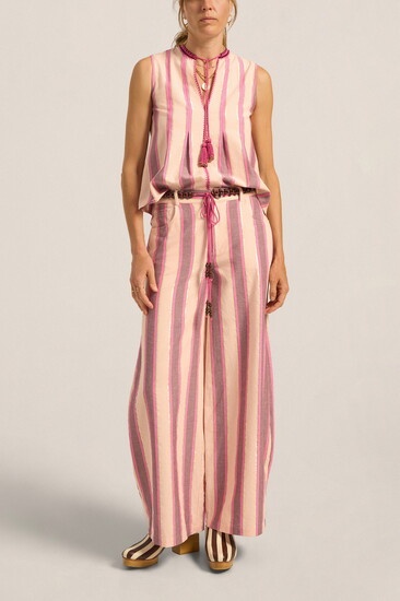  ILIO NEMA striped set: Mykonos ready stripes, soft pinks, relaxed set