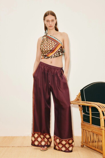 ALEMAIS scarf pants and top set: bohemian scarf prints