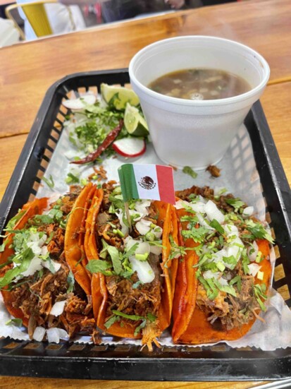 Birria Street Tacos. Photo courtesy of Tacos Doña Lena