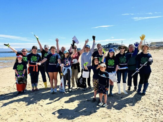 The 4-H Kindness Club at the 2023 Beach Sweep in Atlantic Highlands.