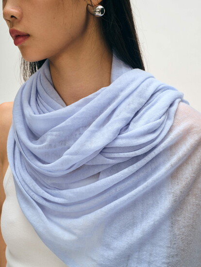 White & Warren, Superfine Travel Wrap Horizon Blue