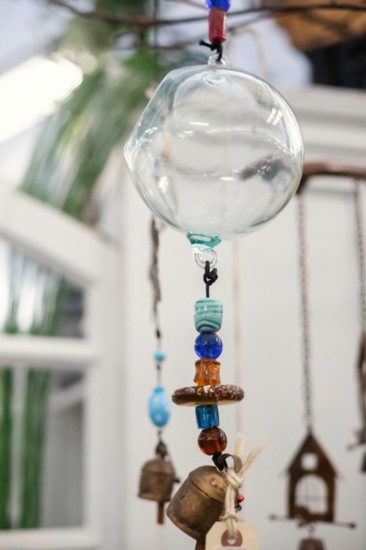 Colorful wind chimes bring a pop of color to your porch