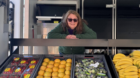 Parishioner Linda Hutchings with the Community Food Rescue 