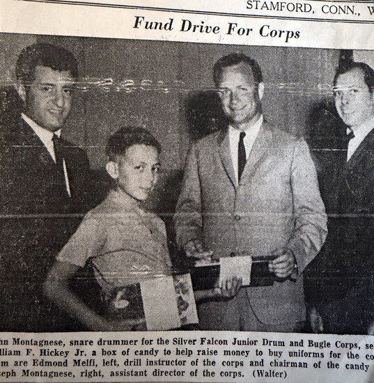 Ed Melfi, Johnny, Mayor Hickey and dad, Joseph.