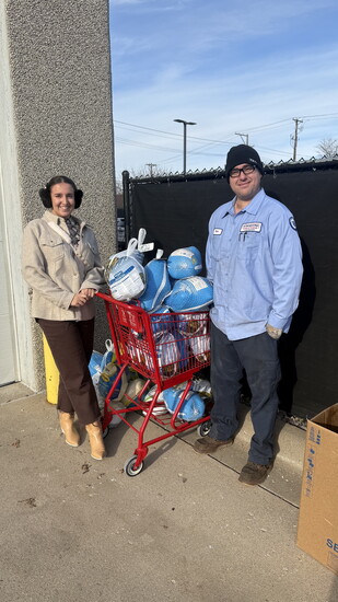 Standard Heating team participating in a turkey drive.